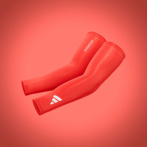 Adidas - Aeroready Compression Arm Sleeves - Red - obrazek 6